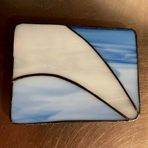 Stained Glass-Backed Purse Mirror